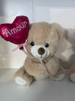 Ours en peluche avec coeur "Amour"